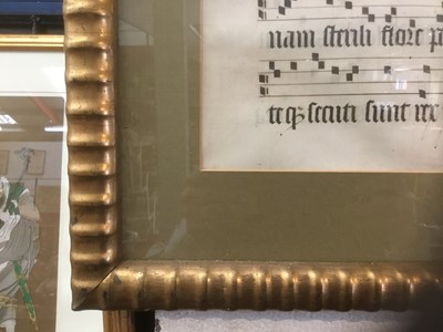 Lot 794 - Early Latin illuminated musical score on vellum