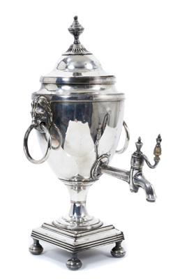 Lot 824 - Regency silvered tea urn