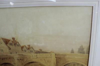 Lot 975 - John Thirtle (1777-1839) watercolour - Bishops Bridge, Norwich , in glazed gilt frame