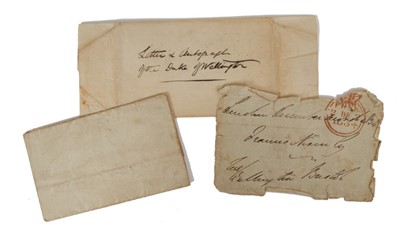 Lot 59 - Field Marshal Lord Arthur Wellesley, 1st Duke of Wellington KG, handwritten letter dated December 1st 1834, To Francis Nixon, Bristol in original envelope with postmark....
