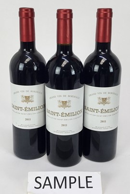 Lot 6 - Wine - twelve bottles, Grand Vin De Bordeaux Saint-Emilion 2011