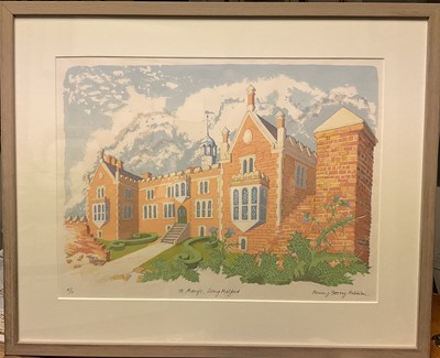 Lot 155 - Penny Berry Paterson (1941-2021) colour print, St Mary's, Long Melford, signed and numbered 5/11, 35cm x 46cm, in glazed frame, 51cm x 61cm overall