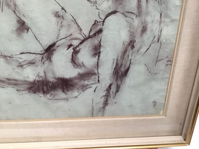 Lot 59 - Robert Carruthers chalk drawing - a nude
