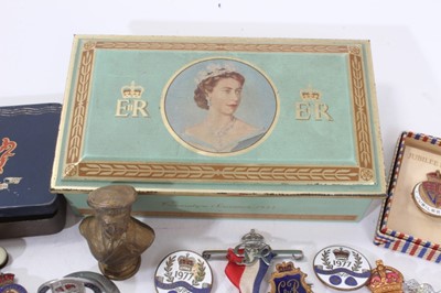 Lot 76 - Collection of Royal Commemorative enamel brooch pins and souvenir school medals and coins circa 1900-1977 (approx 100 plus)
