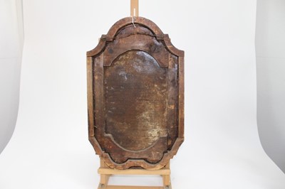 Lot 964 - Italian School, late 19th/early 20th century, oil on shaped canvas - Temple Ruins, in gilt frame, 53cm x 33cm overall