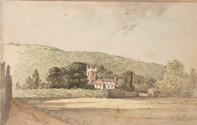 Lot 914 - Album of 19th century pencil and wash drawings, Norfolk churches and other views
