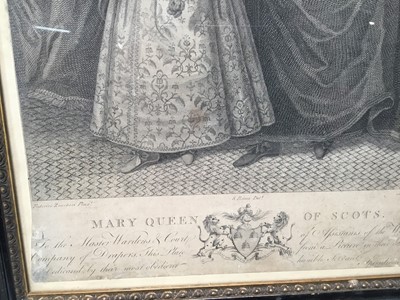 Lot 175 - Early 19th century black and white engraving by Bartolozzi, Mary Queen of Scots, 45.5cm x 29.5cm, in glazed hogarth frame