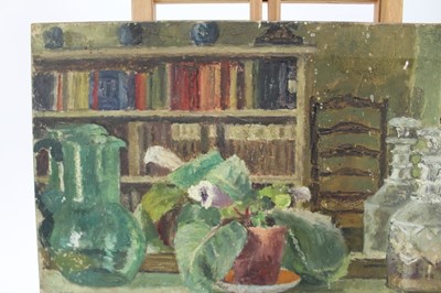 Lot 991 - Richard Rees (1900-1970) oil on canvas - still life interior, 36cm x 46cm, unframed