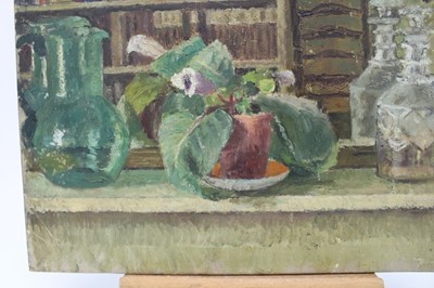 Lot 991 - Richard Rees (1900-1970) oil on canvas - still life interior, 36cm x 46cm, unframed