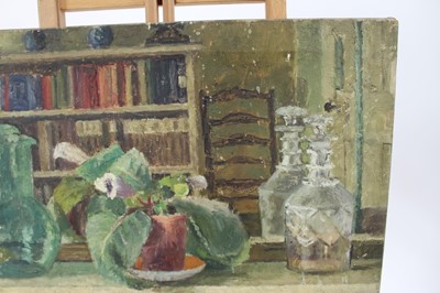 Lot 991 - Richard Rees (1900-1970) oil on canvas - still life interior, 36cm x 46cm, unframed