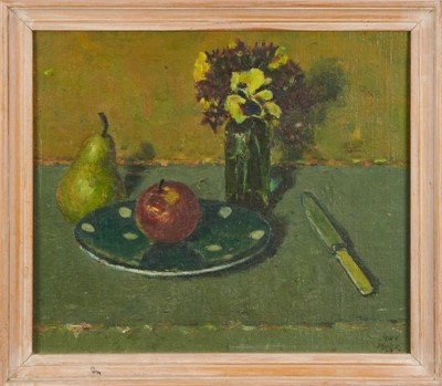 Lot 1175 - John Miller (1911-1975) oil on canvas - still life, signed, 33cm x 39cm, framed