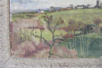 Lot 990 - Richard Rees (1900-1970) oil on board - rural landscape, 24.5cm x 34.5cm, framed