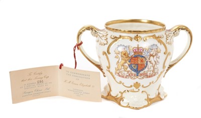 Lot 156 - The Coronation of H.M.Queen Elizabeth II 1953 Paragon ERII Coronation loving cup