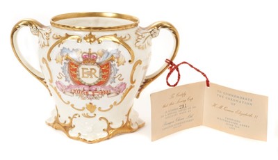 Lot 156 - The Coronation of H.M.Queen Elizabeth II 1953 Paragon ERII Coronation loving cup