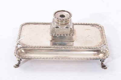 Lot 441 - Late Victorian silver inkstand