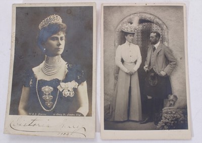 Lot 133 - H.R.H. Princess Mary Duchess of York, signed portrait photograph dated 1903, inscribed on reverse...
