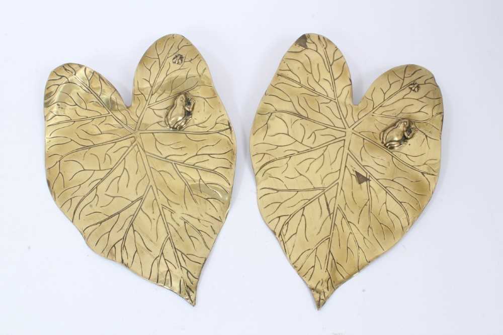 Lot 884 - Pair of late 19th century Aesthetic movement brass wall sconces