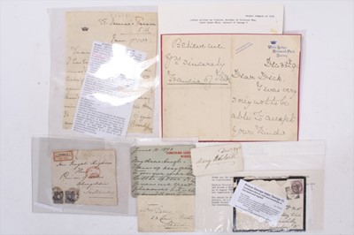 Lot 140 - A group of Royal correspondence mostly 19 th century, including Christmas card from Mary Adelaide Duchess of Teck, letter from Prince Francis of Teck, envelope from Victoria, Empress of Prussia, Pr...