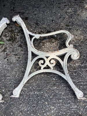 Lot 1379 - Pair of Victorian cast iron bench ends