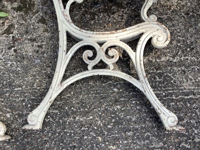Lot 1379 - Pair of Victorian cast iron bench ends