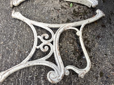 Lot 1379 - Pair of Victorian cast iron bench ends