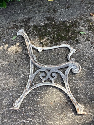 Lot 1379 - Pair of Victorian cast iron bench ends