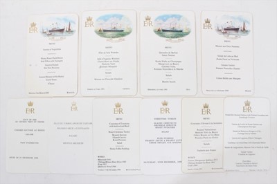 Lot 150 - H.M.Queen Elizabeth II, collection of Royal menus including H.M.Y. Britannia (10)