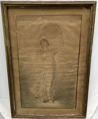 Lot 179 - Regency chalk drawing of The Lady Catherine Hamilton (afterwards Countess of Aberdeen) by Louisa Corry 1804