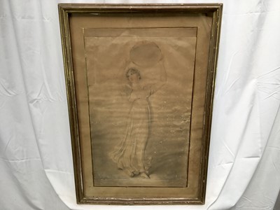 Lot 301 - Regency chalk drawing of The Lady Catherine Hamilton (afterwards Countess of Aberdeen) by Louisa Corry 1804