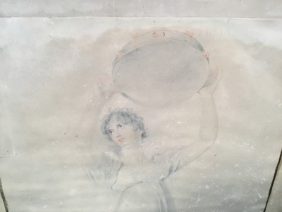 Lot 179 - Regency chalk drawing of The Lady Catherine Hamilton (afterwards Countess of Aberdeen) by Louisa Corry 1804