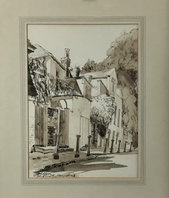 Lot 303 - Geoffrey Scowcroft Fletcher (1923-2004) pen and ink, Hampstead