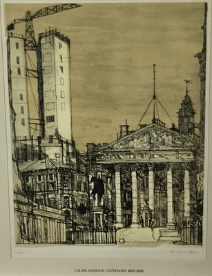 Lot 302 - Richard Beer (1928 - 2017)  Limited Edition  (103/250) print of the New Stock Exchange - signed
