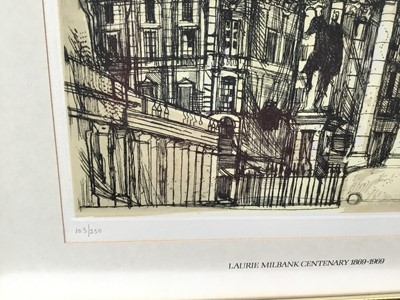 Lot 302 - Richard Beer (1928 - 2017)  Limited Edition  (103/250) print of the New Stock Exchange - signed