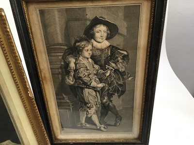 Lot 299 - Sir Joshua Reynolds - self portrait - engraved by J.K.Sherwin 1784 together with P.P.Rubens - The Children of Rubens (2)