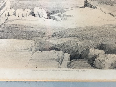 Lot 307 - David Roberts, two large lithographs of the Temple of Philae, Egypt, 1847 plus one other of Galilee (3)