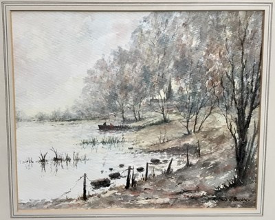 Lot 291 - Robert Standish Sweeney (b. 1917) watercolour study of the shore of a lake