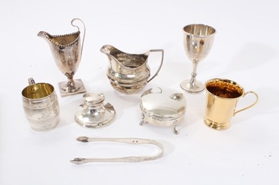 Lot 438 - Selection of miscellaneous silver (Various dates and makers).