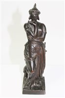 Lot 863 - 19th century French bronze figure of Joan of...