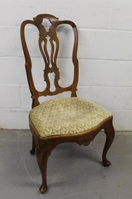 Lot 1442 - 18th century Dutch elm side chair