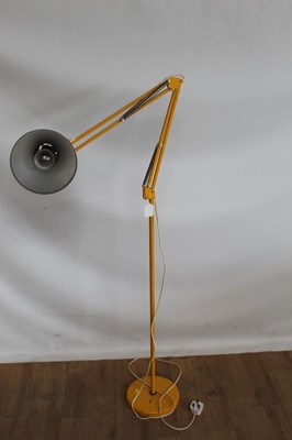 Lot 1052 - Yellow adjustable anglepoise lamp