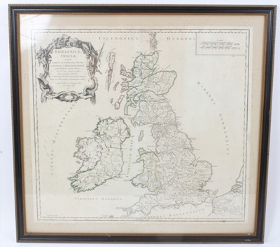 Lot 289 - Robert de Vaugondy family and Nicholas Sanson, 1750, Britannicae Insulae, map of British Isles.