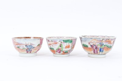 Lot 187 - Group of 18th and 19th century Chinese porcelain, including three tea bowls and eight miniature vases