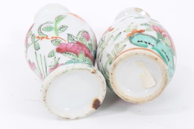 Lot 187 - Group of 18th and 19th century Chinese porcelain, including three tea bowls and eight miniature vases