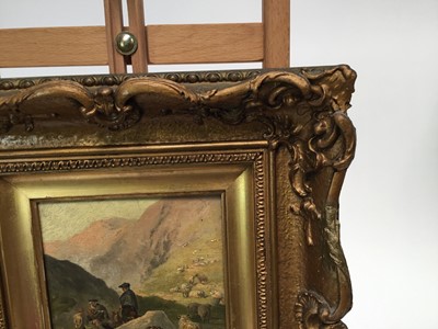 Lot 161 - T. C. Bale, late 19th century, oil on panel - Sabbath in the North, signed and dated 1880, inscribed verso, in gilt frame
