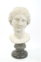 Lot 885 - 19th century or earlier Carsved marble head of...