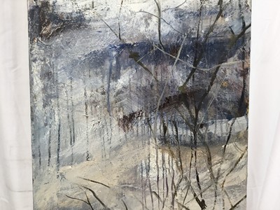 Lot 254 - Tracy Johnson (contemporary) oil on canvas, winter landscape