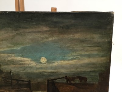 Lot 235 - After John Constable, oil on canvas - Barge at a lock