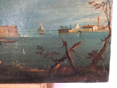 Lot 233 - Follower of Antonio Guardi, oil on canvas, Venetian scene