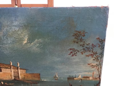 Lot 233 - Follower of Antonio Guardi, oil on canvas, Venetian scene