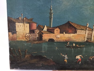 Lot 233 - Follower of Antonio Guardi, oil on canvas, Venetian scene